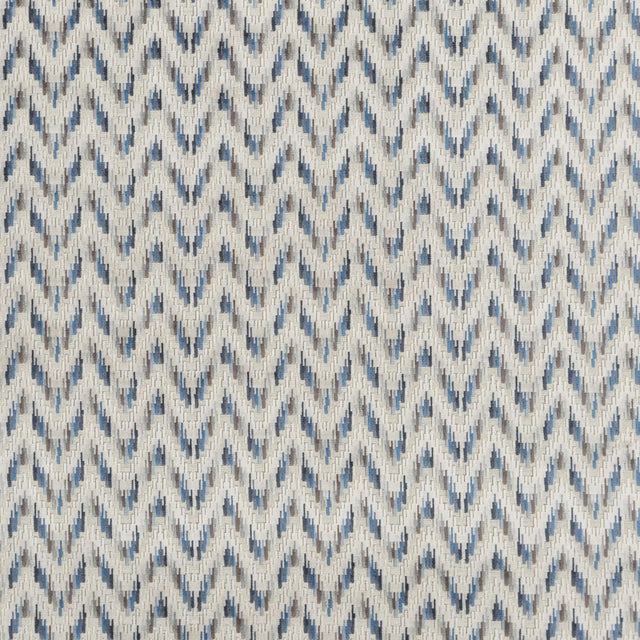 Baker Lifestyle CARNIVAL CHEVRON INDIGO Upholstery Fabric
