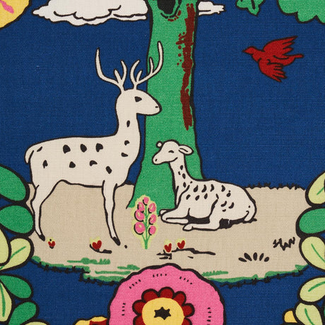 Schumacher Fantasy Forest Blue & Multi Fabric