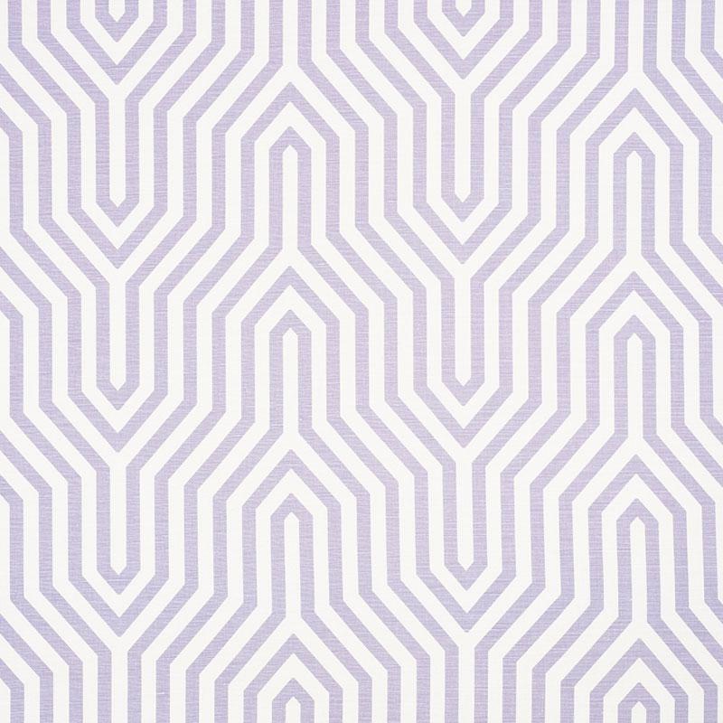 Schumacher Vanderbilt Print Lavender Fabric