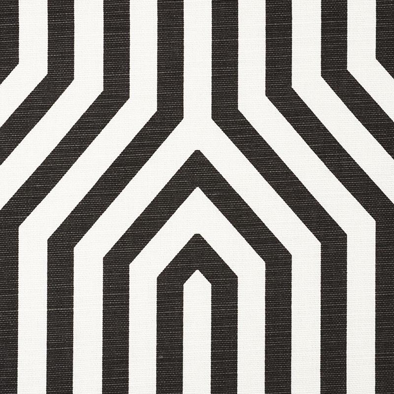 Schumacher Vanderbilt Print Noir Fabric