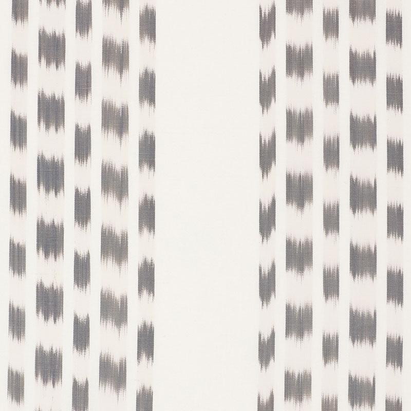 Schumacher Izmir Ikat Stripe Grey Fabric