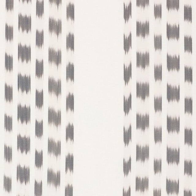 Schumacher Izmir Ikat Stripe Grey Fabric