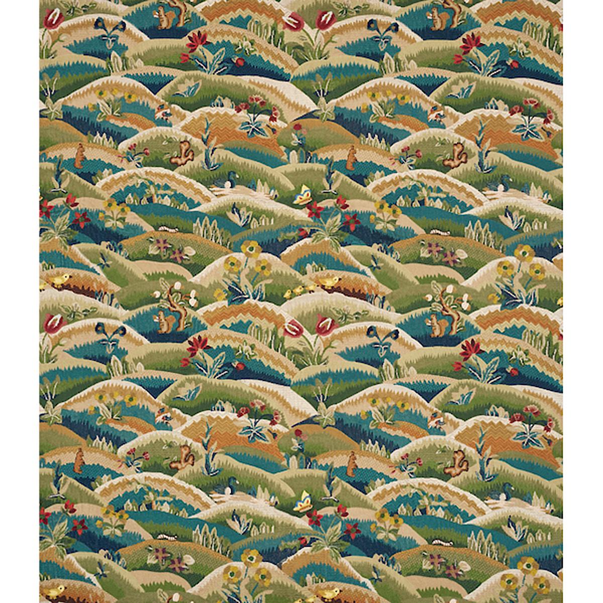 Schumacher Gerry Embroidery Document Fabric