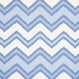 Schumacher Chevron Ikat Blue Fabric