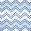 Schumacher Chevron Ikat Blue Fabric