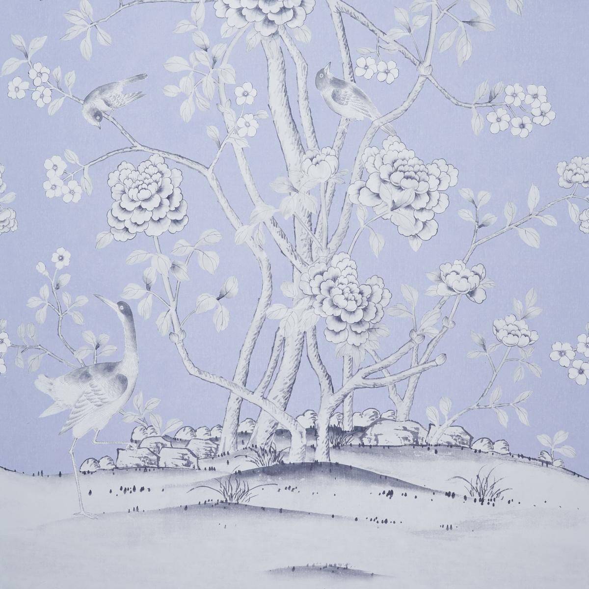 Schumacher Chinois Palais Panel Lavender Wallpaper