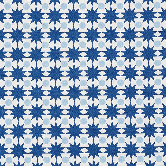 Schumacher Cosmos Blue Fabric