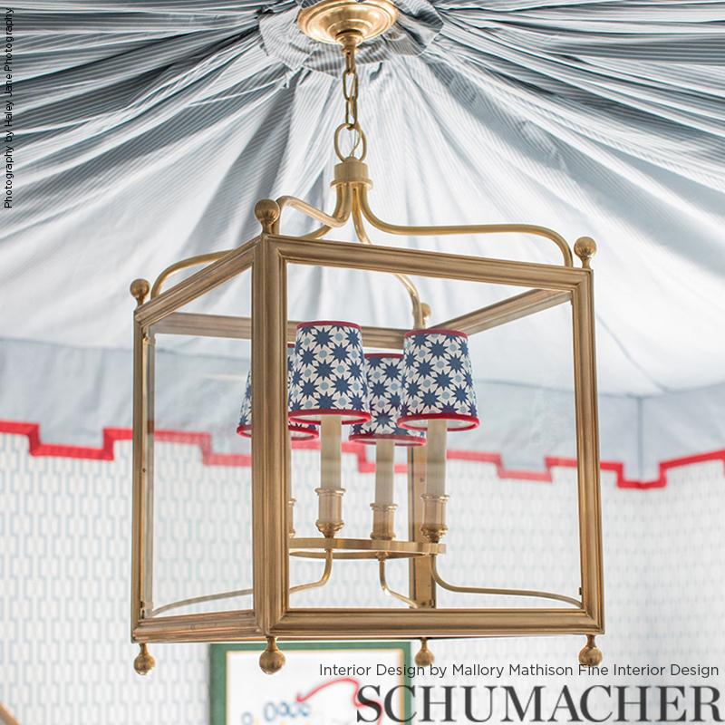 Schumacher Cosmos Blue Fabric