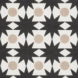 Schumacher Cosmos Black & Sand Fabric