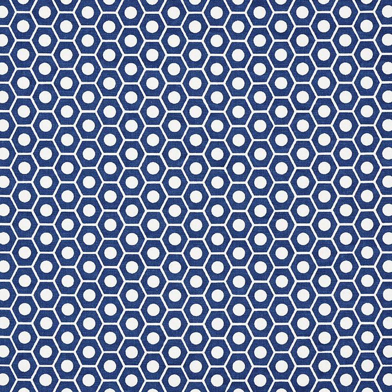 Schumacher Queen B Navy Fabric