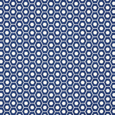Schumacher Queen B Navy Fabric