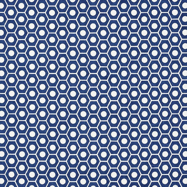 Schumacher Queen B Navy Fabric