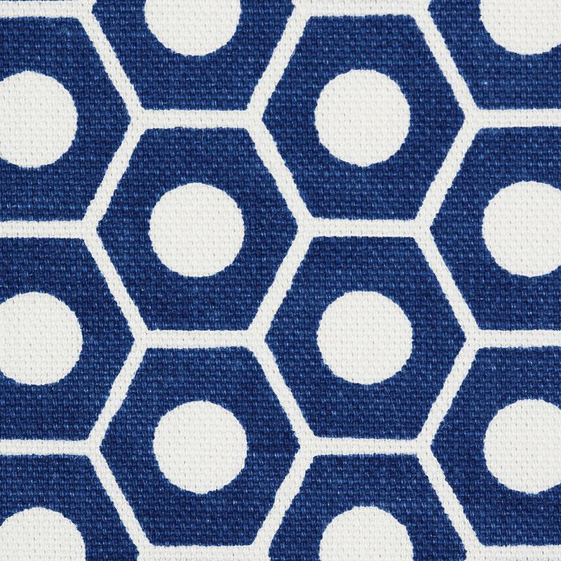 Schumacher Queen B Navy Fabric