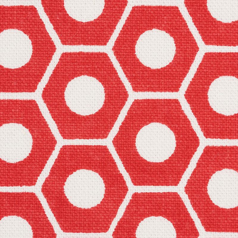 Schumacher Queen B Red Fabric