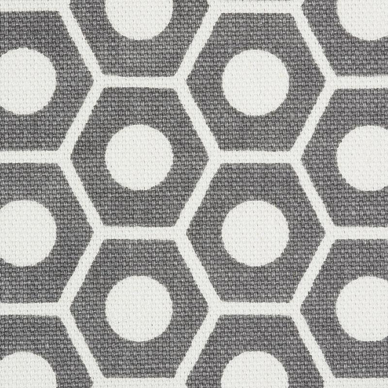 Schumacher Queen B Grey Fabric