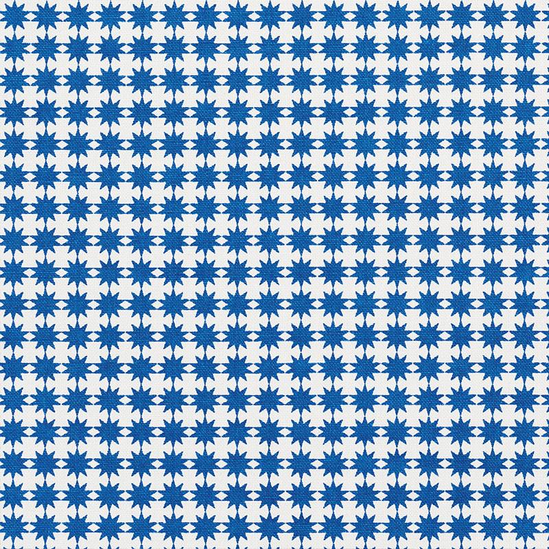 Schumacher Stella Blue Fabric