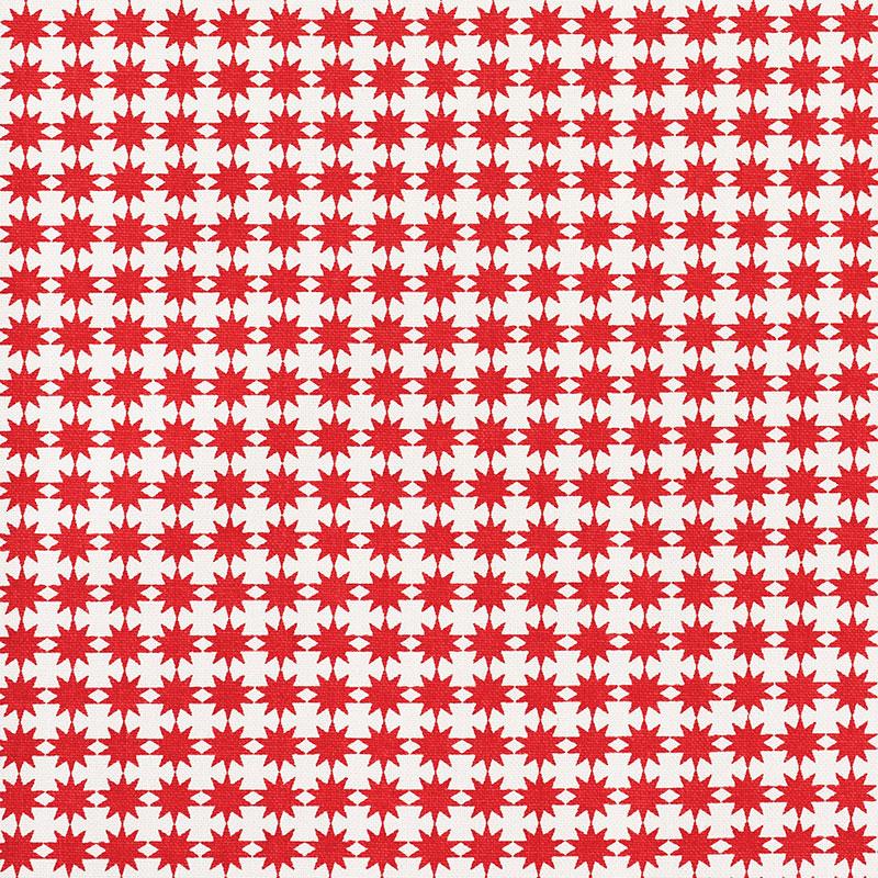 Schumacher Stella Red Fabric