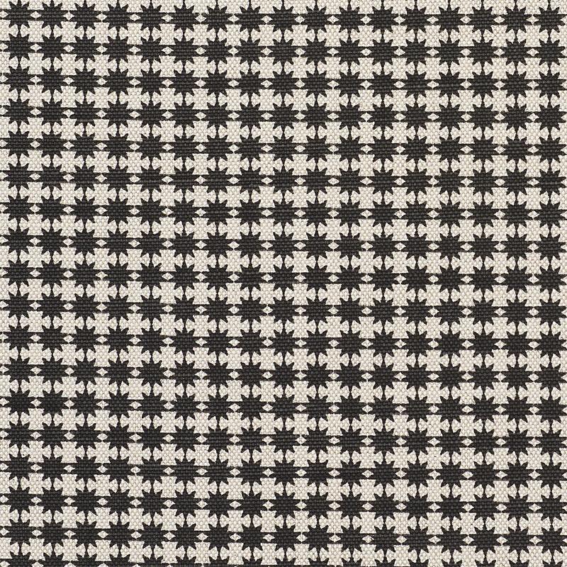 Schumacher Stella Black & Natural Fabric