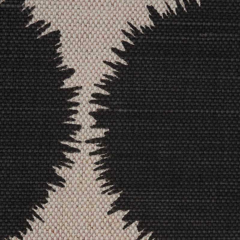 Schumacher Fuzz Black & Natural Fabric