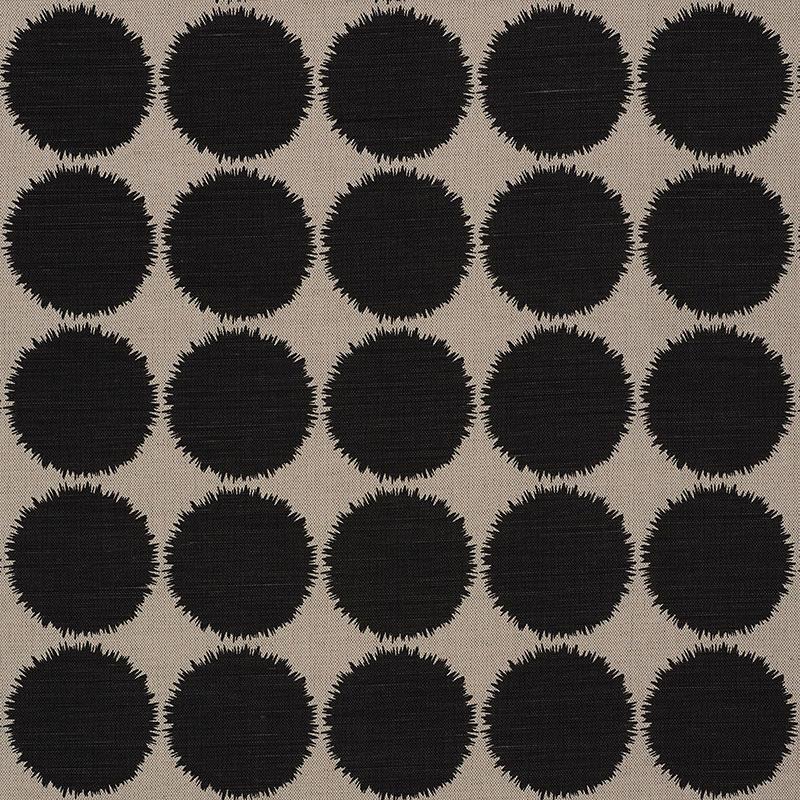 Schumacher Fuzz Black & Natural Fabric