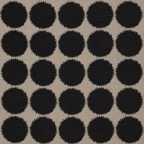 Schumacher Fuzz Black & Natural Fabric