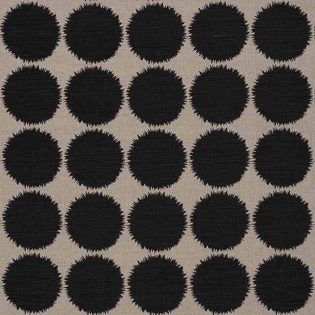Schumacher Fuzz Black & Natural Fabric