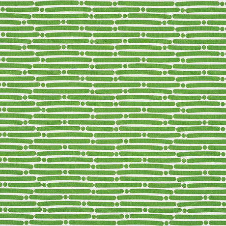 Schumacher Dot Dash Green Fabric