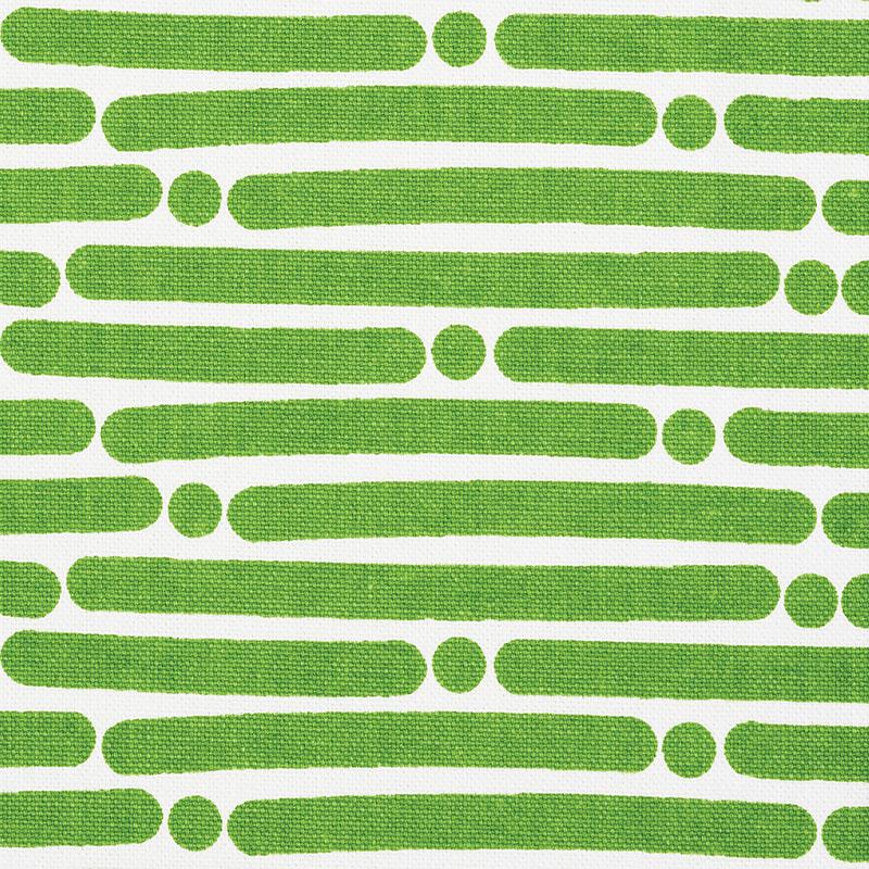 Schumacher Dot Dash Green Fabric