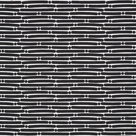 Schumacher Dot Dash Black Fabric