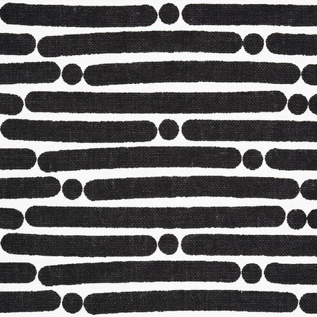 Schumacher Dot Dash Black Fabric