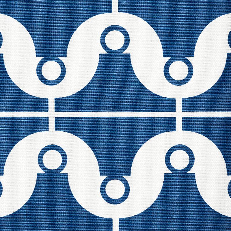 Schumacher London Bridge Blue Fabric