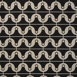 Schumacher London Bridge Black & Natural Fabric
