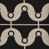 Schumacher London Bridge Black & Natural Fabric