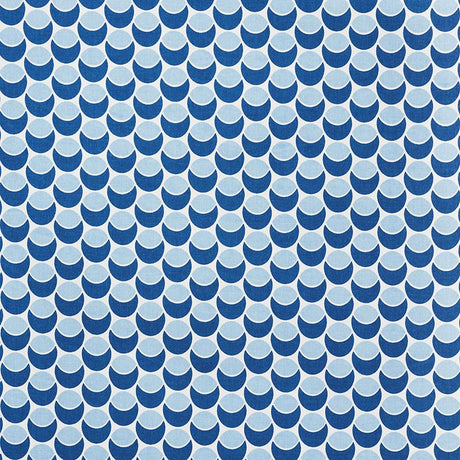 Schumacher Buds Navy & Sky Fabric