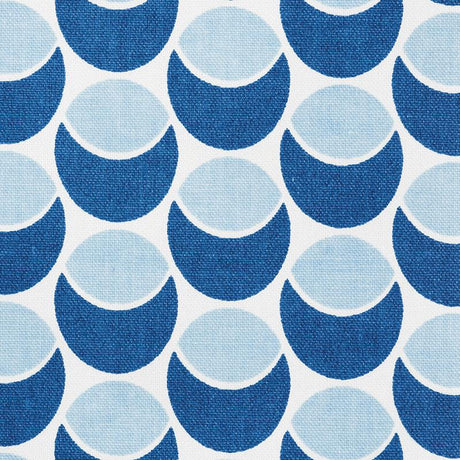 Schumacher Buds Navy & Sky Fabric
