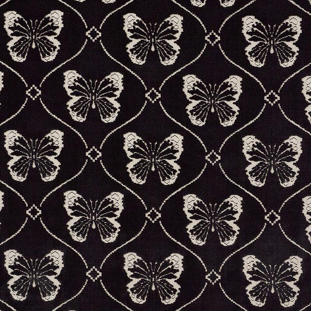 Schumacher Papillon Velvet Onyx Fabric