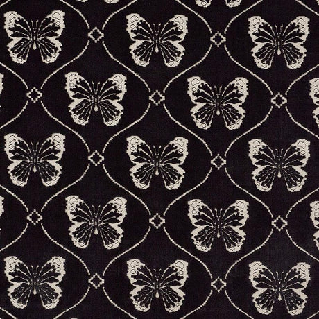 Schumacher Papillon Velvet Onyx Fabric