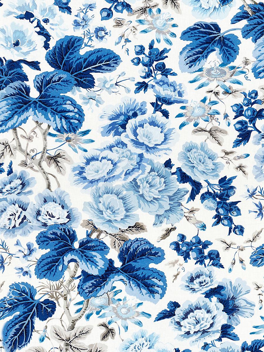 Scalamandre Highgrove Linen Print Porcelain Fabric