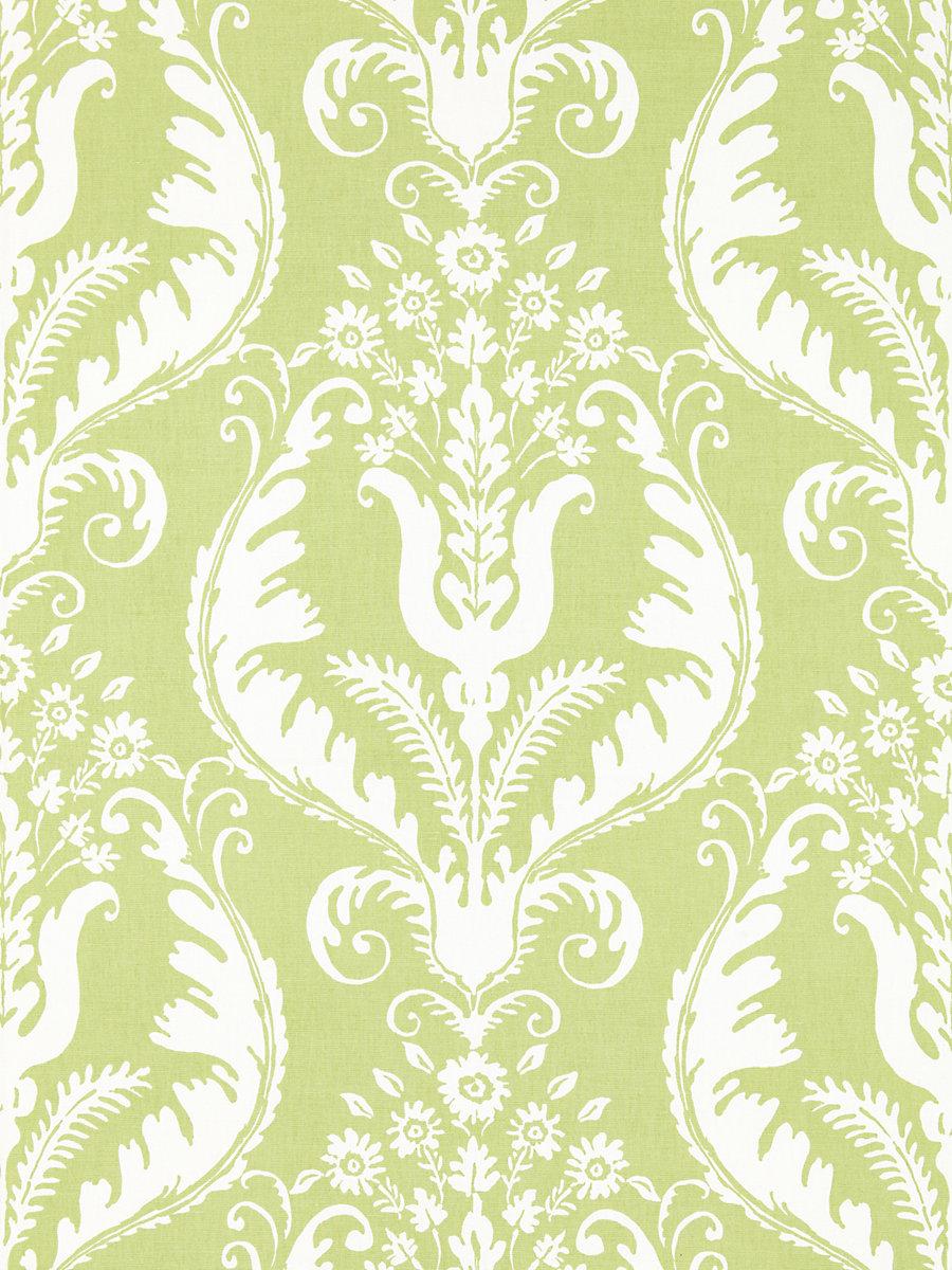 Scalamandre Primavera Linen Print Celery Fabric