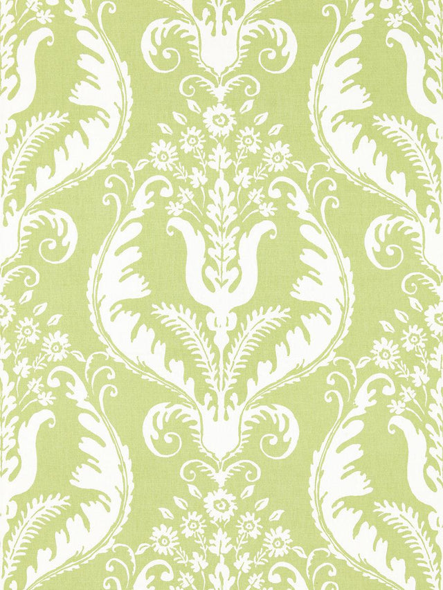Scalamandre Primavera Linen Print Celery Fabric