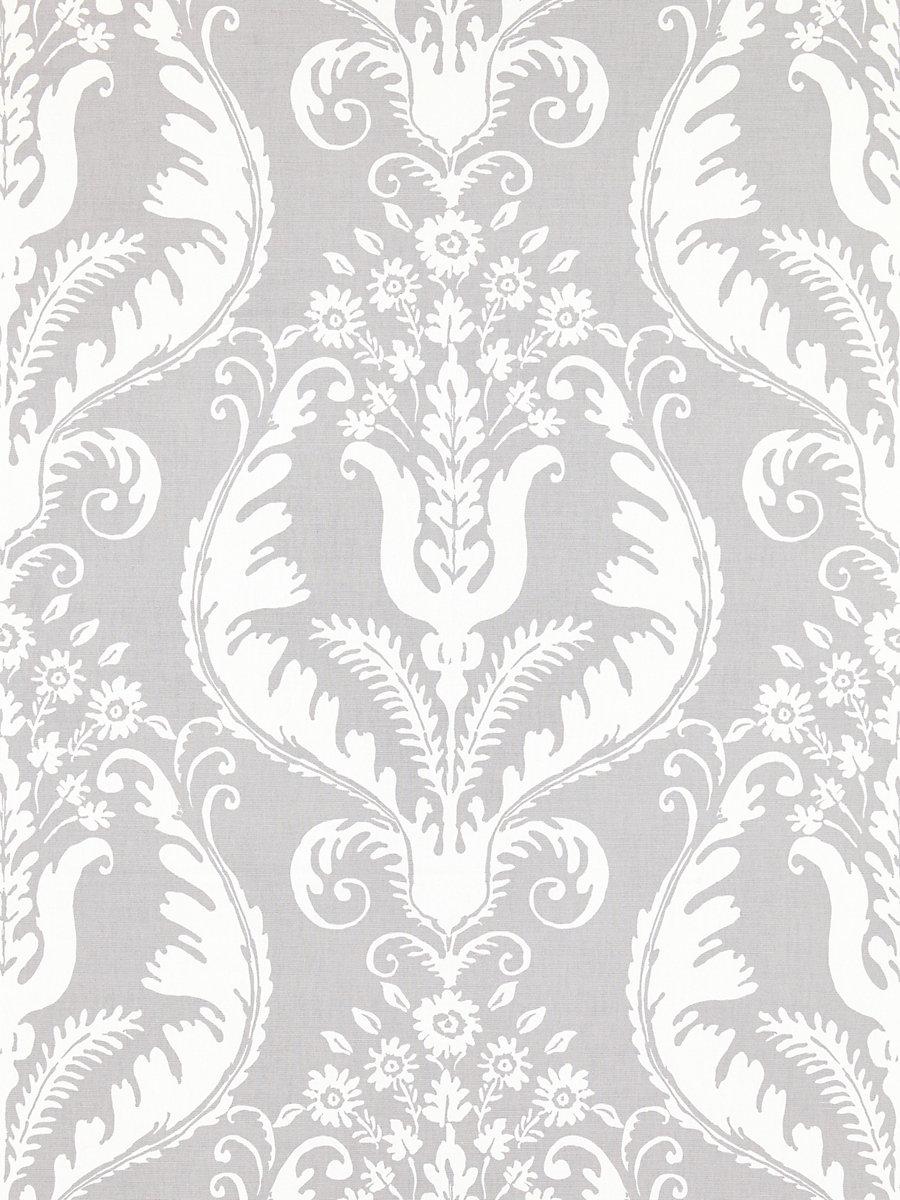 Scalamandre Primavera Linen Print French Grey Fabric