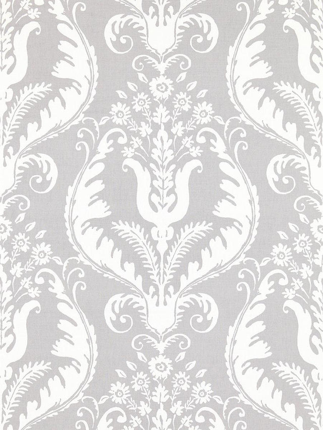 Scalamandre Primavera Linen Print French Grey Fabric