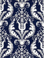 Scalamandre Primavera Linen Print Navy Fabric