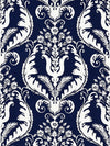 Scalamandre Primavera Linen Print Navy Fabric