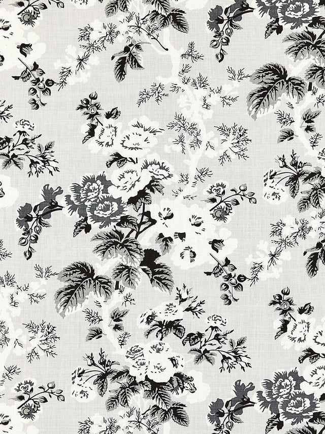 Scalamandre Ascot Linen Print French Grey Fabric