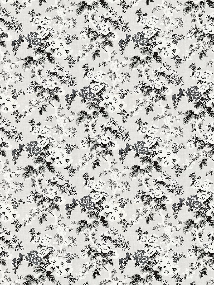 Scalamandre Ascot Linen Print French Grey Fabric