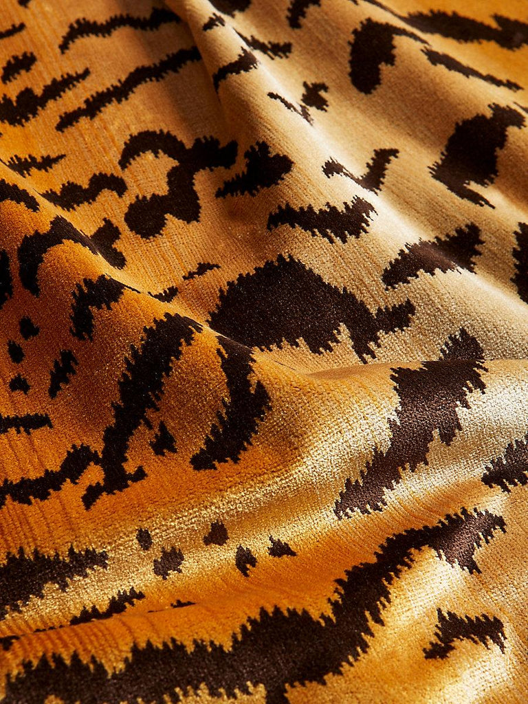 Scalamandre TIGRE - SILK IVORY, GOLD & BLACK Fabric