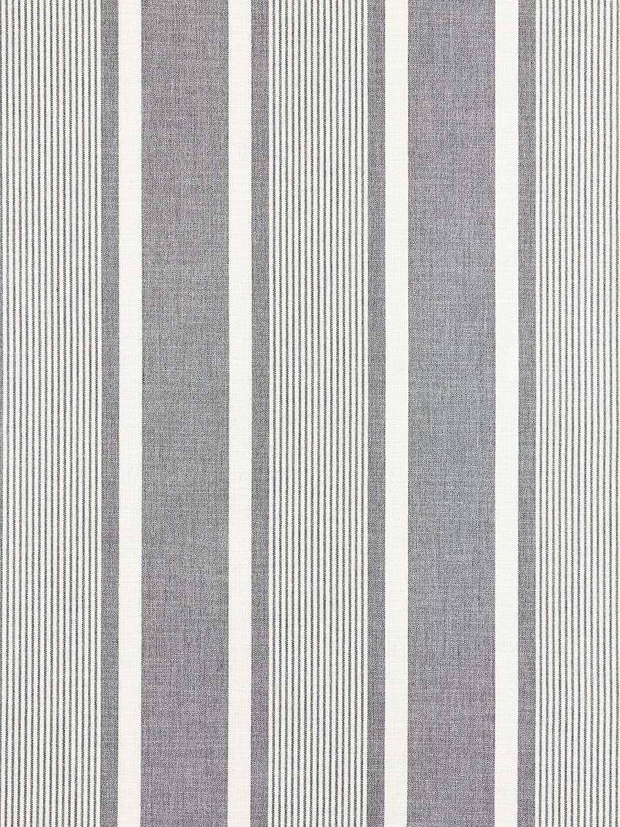 Scalamandre Wellfleet Stripe Zinc Fabric