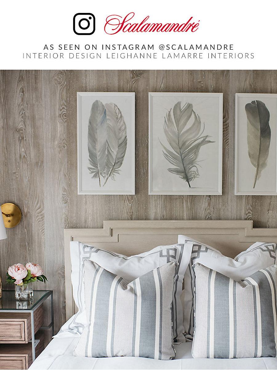 Scalamandre Wellfleet Stripe Zinc Fabric