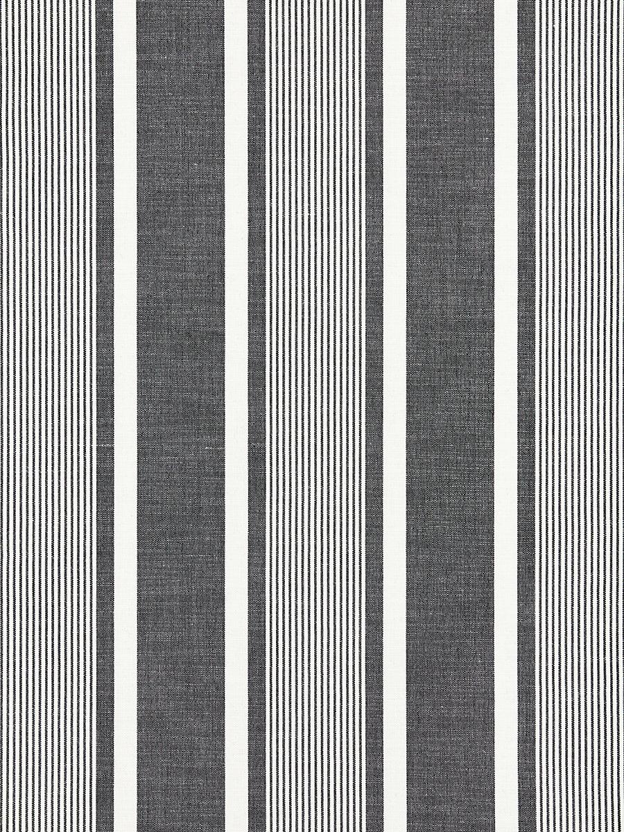 Scalamandre Wellfleet Stripe Carbon Fabric